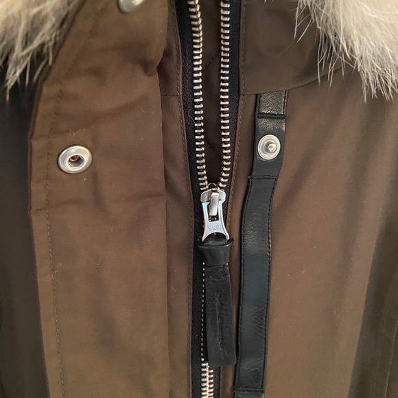 Mackage Fur parka army green worn once - Picture 8 of 13